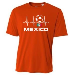 Mexico Soccer Gift Mexico Futbol Heartbeat Gift Gift Cooling Performance Crew T-Shirt