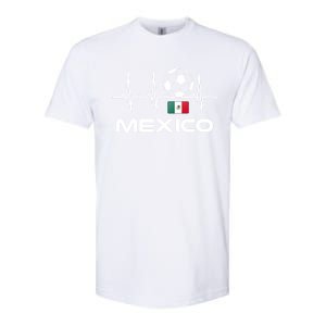 Mexico Soccer Gift Mexico Futbol Heartbeat Gift Gift Softstyle CVC T-Shirt