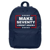 Make Seventy Great Again Funny Birthday Make 70 Great Again 16 in Basic Backpack