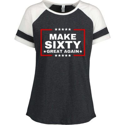 Make Sixty Great Again Enza Ladies Jersey Colorblock Tee