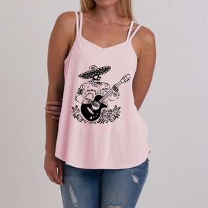 Mariachi Skeleton Guitar Racerback Women's Strappy Tank