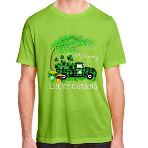 Mommy Shamrock Graphic Truck St Patricks Day Adult ChromaSoft Performance T-Shirt