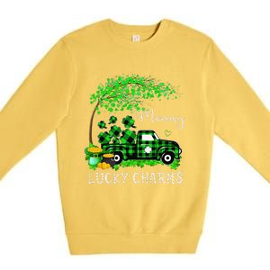 Mommy Shamrock Graphic Truck St Patricks Day Premium Crewneck Sweatshirt