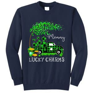 Mommy Shamrock Graphic Truck St Patricks Day Tall Sweatshirt