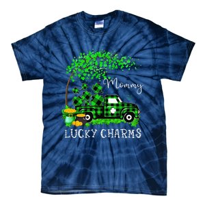 Mommy Shamrock Graphic Truck St Patricks Day Tie-Dye T-Shirt