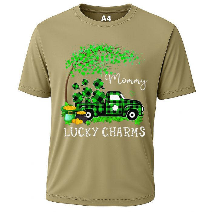 Mommy Shamrock Graphic Truck St Patricks Day Cooling Performance Crew T-Shirt