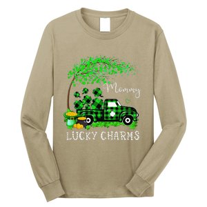 Mommy Shamrock Graphic Truck St Patricks Day Long Sleeve Shirt