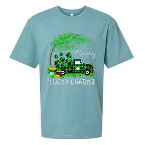 Mommy Shamrock Graphic Truck St Patricks Day Sueded Cloud Jersey T-Shirt