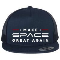 Make Space Great Again Trump 2024 Flat Bill Trucker Hat