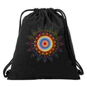 Mandala Sacred Geometry Prana Art Yoga Mantra Om Good Vibe Drawstring Bag