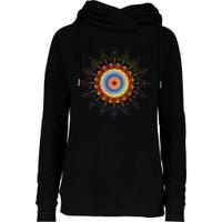 Mandala Sacred Geometry Prana Art Yoga Mantra Om Good Vibe Womens Funnel Neck Pullover Hood