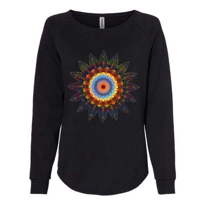 Mandala Sacred Geometry Prana Art Yoga Mantra Om Good Vibe Womens California Wash Sweatshirt