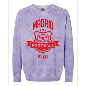 Madrid Spain Game Day Atletico Sport Soccer Fan Gift Colorblast Crewneck Sweatshirt