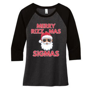 Merry Sigmas Gen Alpha Middle School Christmas Women's Tri-Blend 3/4-Sleeve Raglan Shirt