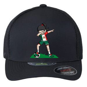 Mexico Soccer Girl Dabbing Flexfit Unipanel Trucker Cap