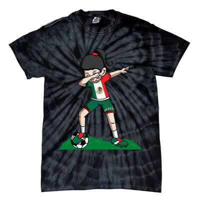 Mexico Soccer Girl Dabbing Tie-Dye T-Shirt