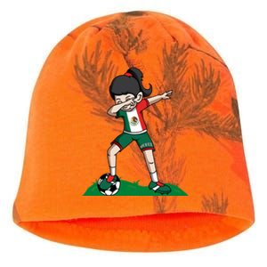 Mexico Soccer Girl Dabbing Kati - Camo Knit Beanie