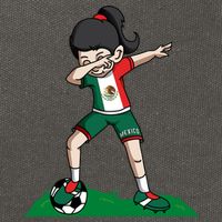 Mexico Soccer Girl Dabbing Cotton Canvas Backpack
