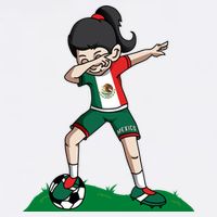 Mexico Soccer Girl Dabbing Adult Drive Performance Visor