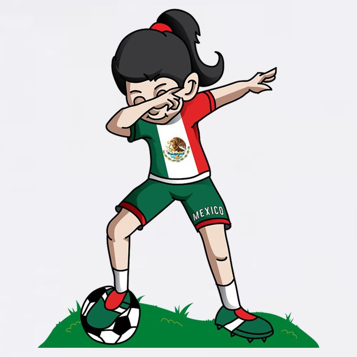 Mexico Soccer Girl Dabbing Adult Drive Performance Visor