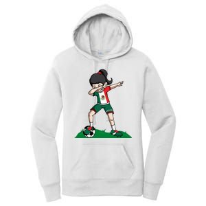 Mexico Soccer Girl Dabbing Women's Pullover Hoodie