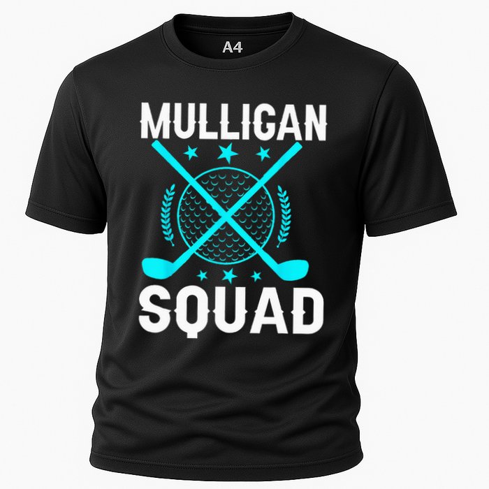 Mulligan Squad Golf Team Golfer Golfing Stocking Stuffer Cooling Performance Crew T-Shirt