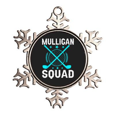 Mulligan Squad Golf Team Golfer Golfing Stocking Stuffer Metallic Star Ornament