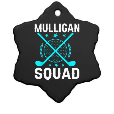 Mulligan Squad Golf Team Golfer Golfing Stocking Stuffer Ceramic Star Ornament