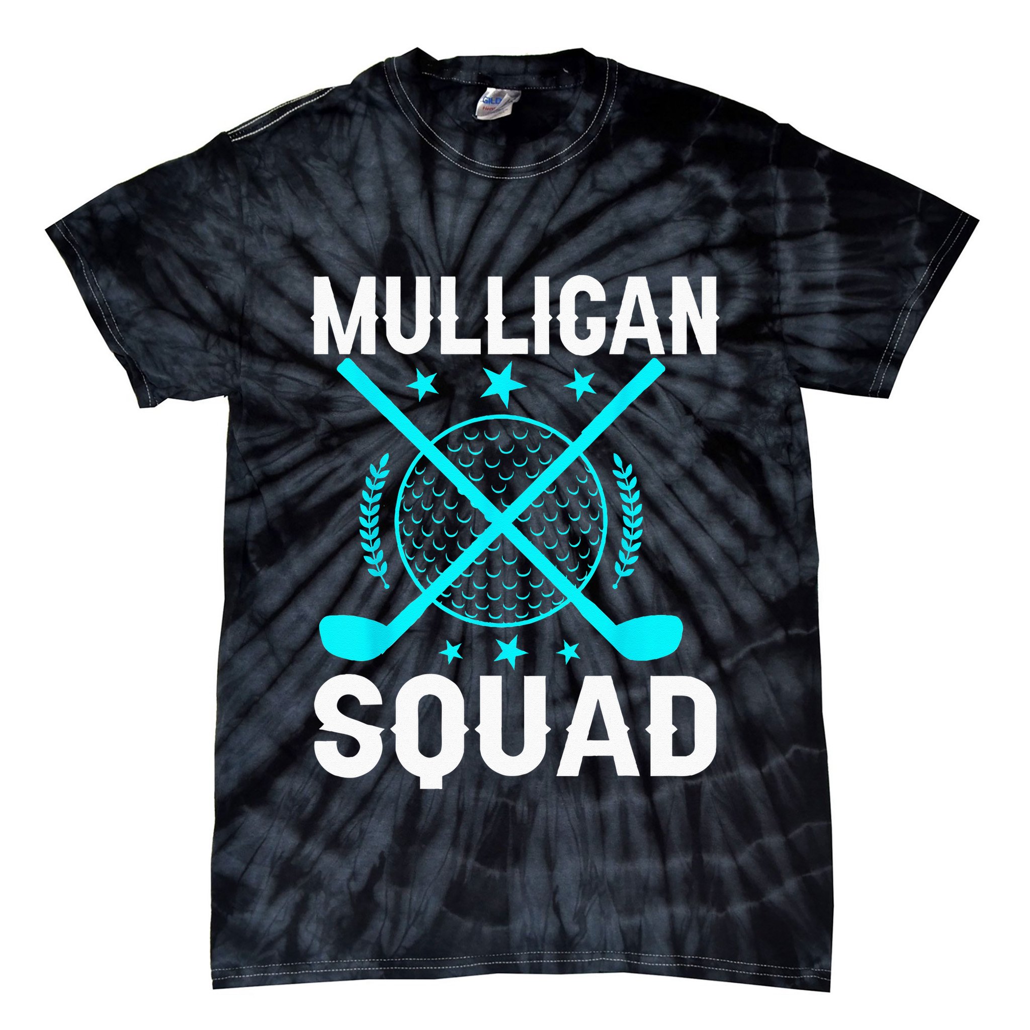 Mulligan Squad Golf Team Golfer Golfing Stocking Stuffer Tie-Dye T-Shirt
