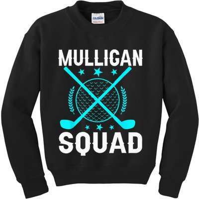 Mulligan Squad Golf Team Golfer Golfing Stocking Stuffer Kids Sweatshirt