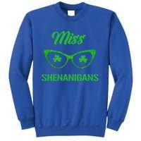 Miss Shenanigans Galasses Shamrock St Patrick's Day Party Cute Gift Sweatshirt