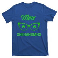 Miss Shenanigans Galasses Shamrock St Patrick's Day Party Cute Gift T-Shirt