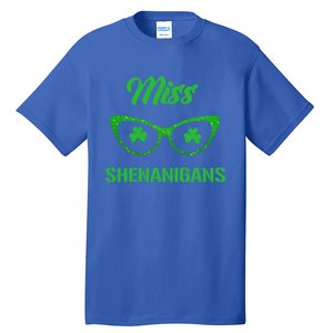 Miss Shenanigans Galasses Shamrock St Patrick's Day Party Cute Gift Tall T-Shirt