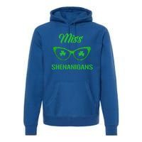 Miss Shenanigans Galasses Shamrock St Patrick's Day Party Cute Gift Premium Hoodie