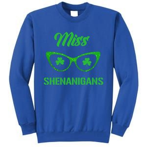 Miss Shenanigans Galasses Shamrock St Patrick's Day Party Cute Gift Tall Sweatshirt