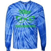 Miss Shenanigans Galasses Shamrock St Patrick's Day Party Cute Gift Tie-Dye Long Sleeve Shirt