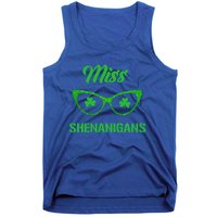 Miss Shenanigans Galasses Shamrock St Patrick's Day Party Cute Gift Tank Top