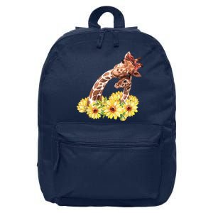 Mom Sunflower Gift Safari Africa Animal Giraffe 16 in Basic Backpack