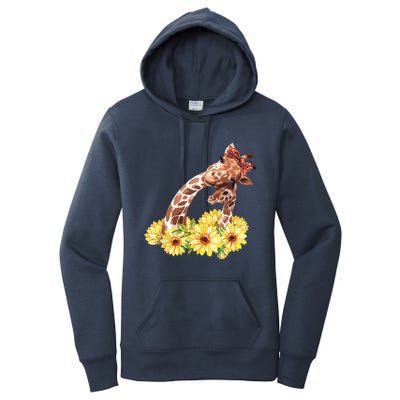 Mom Sunflower Gift Safari Africa Animal Giraffe Women's Pullover Hoodie