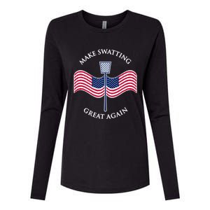 Make Swatting Great Again In America Usa Funny Cool Gift Womens Cotton Relaxed Long Sleeve T-Shirt