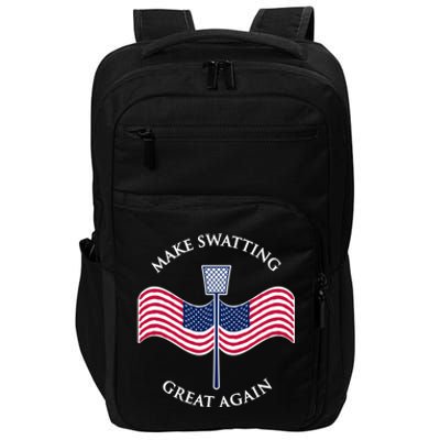 Make Swatting Great Again In America Usa Funny Cool Gift Impact Tech Backpack