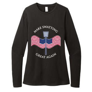 Make Swatting Great Again In America Usa Funny Cool Gift Womens CVC Long Sleeve Shirt