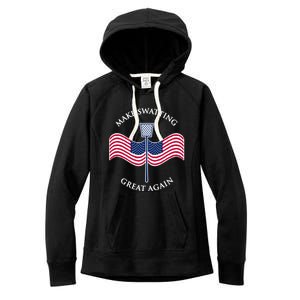 Make Swatting Great Again In America Usa Funny Cool Gift Women's Fleece Hoodie