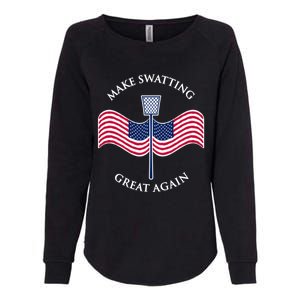 Make Swatting Great Again In America Usa Funny Cool Gift Womens California Wash Sweatshirt