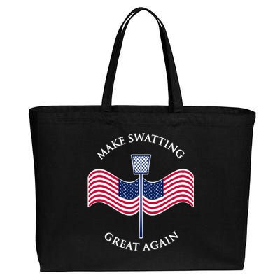 Make Swatting Great Again In America Usa Funny Cool Gift Cotton Canvas Jumbo Tote