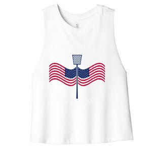 Make Swatting Great Again In America Usa Funny Cool Gift Women's Racerback Cropped Tank