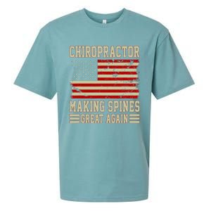 Making Spines Great Again American Flag Chiropractor Sueded Cloud Jersey T-Shirt