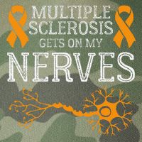 Multiple Sclerosis Gets On My Nerves Awareness Orange Legacy Tie Dye Trucker Hat