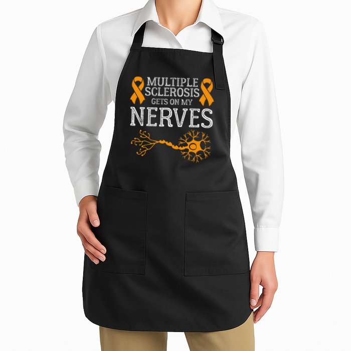 Multiple Sclerosis Gets On My Nerves Awareness Orange Apron