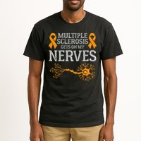 Multiple Sclerosis Gets On My Nerves Awareness Orange Tall T-Shirt